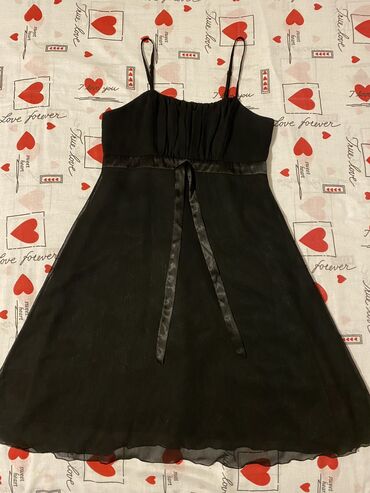 zara crna midi haljina: S (EU 36), bоја - Crna, Oversize, Na bretele