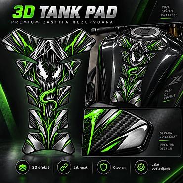 Tuning i styling: Symbiote Green 3D Tank Pad –Premium Zaštita Rezervoara- 2855 Symbiote — 3