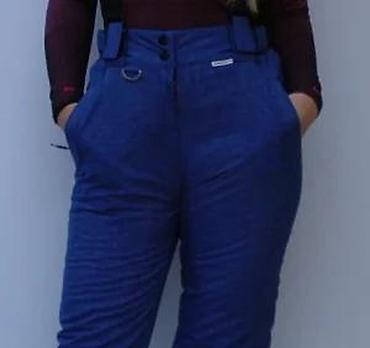 Ski pantalone: Ženske ski pantalone sa tregerima – tamnoplave - Visok struk sa — 15