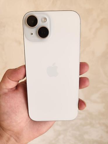 iphone mini 15: IPhone 15, 128 GB, Qızılı, Zəmanət, Simsiz şarj, Face ID — 1