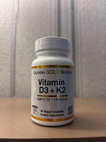 dikalar: California Gold Nutrition – Vitamin D3 + K2 - Tərkib: 1 kapsulda — 1