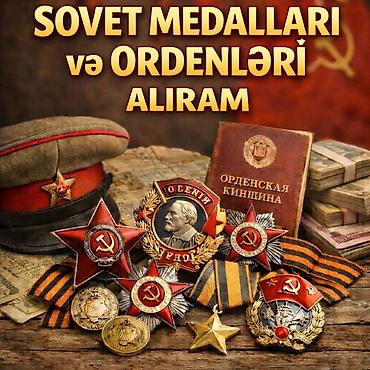 Xidmət: Sovet medalları və ordenlərinin qəbulu Təsvir: - Sovet
