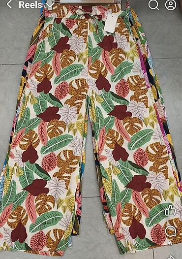 mickey mouse: Siroke pantalone raznih sarenih dezena i boja sa elasticnim pojasem — 6