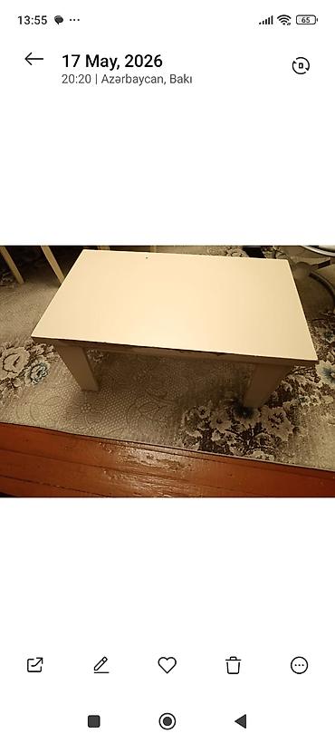 oturacaglar: Mebel dəsti – stul və 2 ədəd kompakt masa 6 stul 55₼ jurnal masa 35₼ — 2