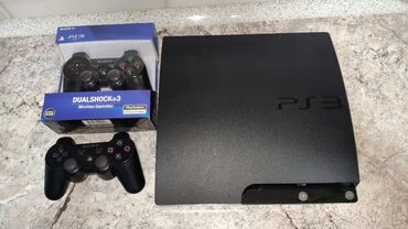 PS3 (Sony PlayStation 3): Playstation 3 slim 500 gb. Приставка прошита (Hen 4.89), установлен