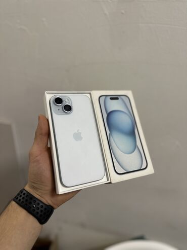 Apple iPhone: IPhone 15, 128 GB, Blue Titanium, Zəmanət, Simsiz şarj, Face ID — 1