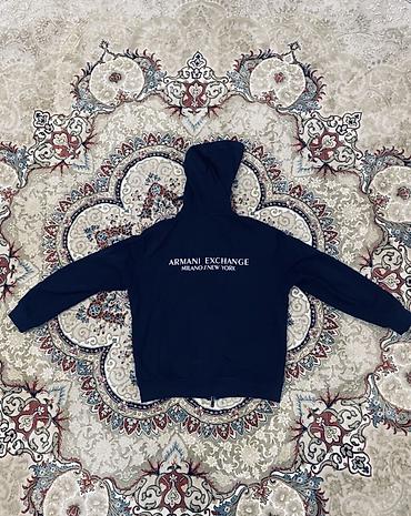 Эркектер кийими: Эркектердин толстовкасы, L, XL, Armani, Жаңы, түсү - Көк, Өзү алып кетүү, Акысыз жеткирүү, Акылуу жеткирүү — 3