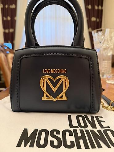 Çantalar: Original Love Moschino çanta - Rəng: tünd mavi - Material: hamar — 1