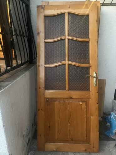 Furnitura və aksessuarlar: Ağac Daxili Qapı Dəsti 4 ədəd - Material: təbii ağac (şam/şam ağacı
