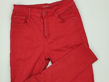 czerwona kurtka pull and bear: Spodnie materiałowe damskie, rozmiar M — 1