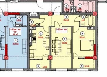 Продажа квартир: 2 комнаты, 76 м², Элитка, 9 этаж, ПСО (под самоотделку) at lalafo.kg — 10 Продажа квартир: 2 комнаты, 76 м², Элитка, 9 этаж, ПСО (под самоотделку) — 10