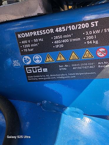 Kompresori za vazduh: Industrijski klipni vazdušni kompresor Güde – vertikalni rezervoar - — 5