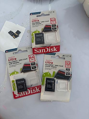 мини диктофон: Отдам microSD адаптер на 64,64 и 32 ГБ и 3 микросд для камеры все на — 1