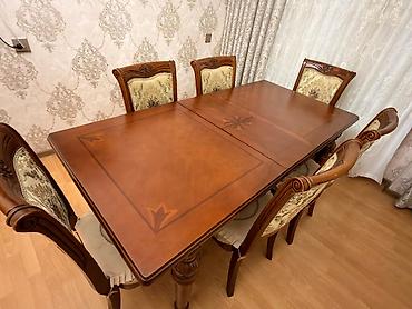 Qonaq otağı üçün, İşlənmiş, Açılan, 6 stul