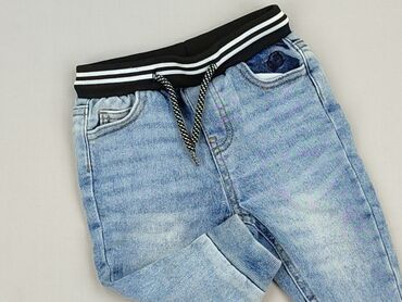 pogon koszulka: Spodnie jeansowe, So cute, 6-9 miesięcy, stan - Bardzo dobry