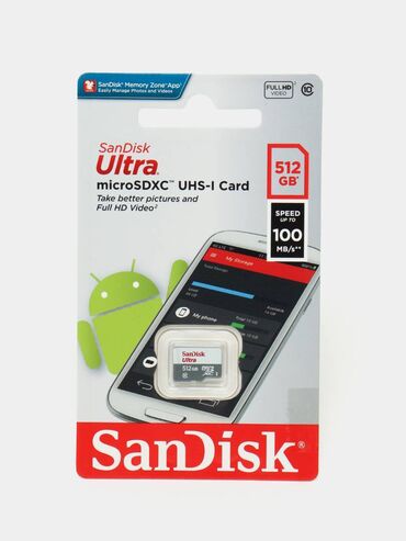 Карты памяти: MICROSD 512GB Sandisk Ultra Speed Карта памяти SanDisk MicroSD