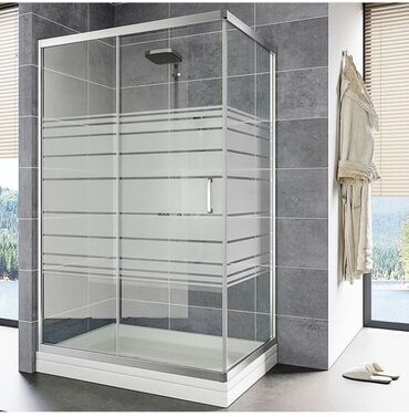 Duş kabinaları, arakəsmələr: Yeni Üstü açıq kabina, Düzbucaqlı, Ödənişli çatdırılma — 3