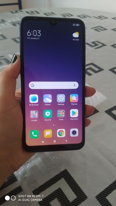 redmi 7 qiymeti 2019: Xiaomi Redmi Play 2019, 64 GB, rəng - Göy, 
 İki sim kartlı, Barmaq izi