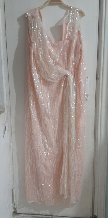 женские длинные перчатки: Zərif gecə/libas – açıq pudra çalarlı, uzun model. - Parıltılı payet