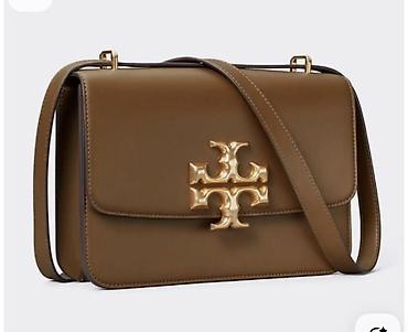 tory bruc: Tory Burch çiyin çantası – qəhvəyi rəng - Material: hamar dəri — 1