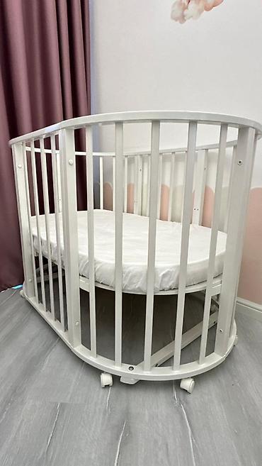 lay lay matras: Uşaq beşiyi – çevrilə bilən oval model - Ölçü: 135x85 sm (bu halda) — 5
