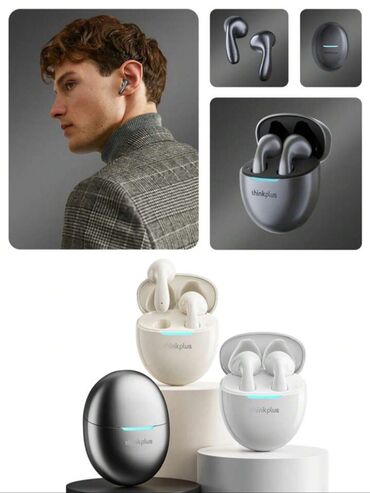 Qulaqcıqlar: Yeni Simsiz (Bluetooth) Qulaqcıqlar, Lenovo, rəng - Boz — 7