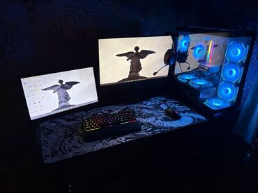 Video oyunlar və konsollar: 240Hz Monitor 60 hz ikinci monitor Masa, stol Klaviatura, Qulaqlıq