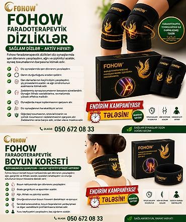 Ортезы: FOHOW faradoterapevtik dəst – dizliklər və boyun üçün kəmər/korset — 1