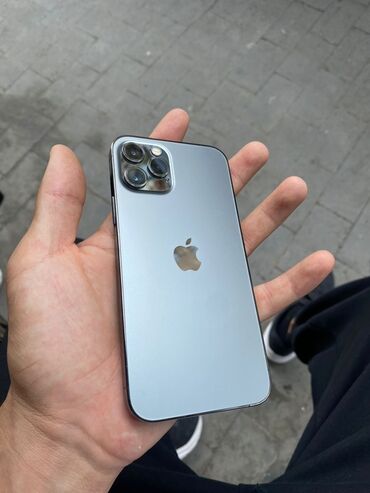 купить бу вытяжку на кухню: IPhone 12 Pro, Колдонулган, 256 ГБ, Күмүш, Коргоочу айнек, 81 %
