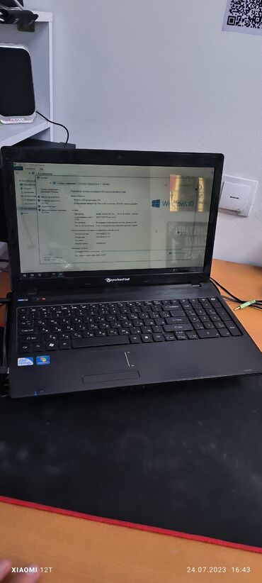 Ноутбуки и нетбуки: Ноутбук, Packard Bell, 4 ГБ ОЗУ, 15.6 ", Б/у, Для несложных задач, память SSD