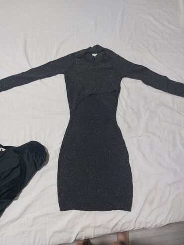 crne haljine za novu godinu: L (EU 40), bоја - Crna, Koktel, klub, Dugih rukava
