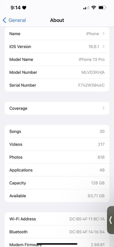 xs max iphone: IPhone 13 Pro, Б/у, 85 %