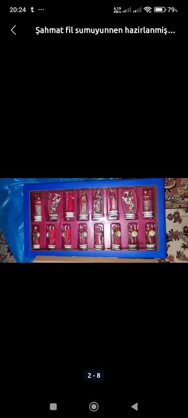 Şahmatlar: Şahmat.yenidir.boyuk olcudúdur. qiymətlər ferqlidir. 300 manata qədər — 6