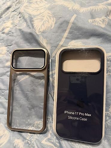 pulsuz uce: 2 ədəd iPhone 17 Pro Max kabı – 15 AZN 🔹 1-ci kab: Tünd göy rəngdə — 1