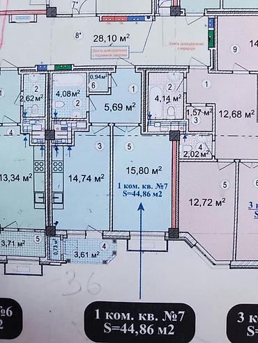 86: 1 комната, 45 м², Асанбай мкр 3 этаж, Дизайнерский ремонт — 5