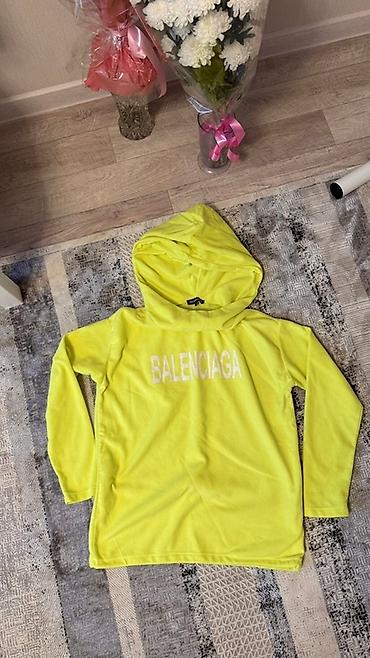 Жеке буюмдар: Кофта с капюшоном Balenciaga, размер L. - Цвет: неоново‑жёлтый - — 1