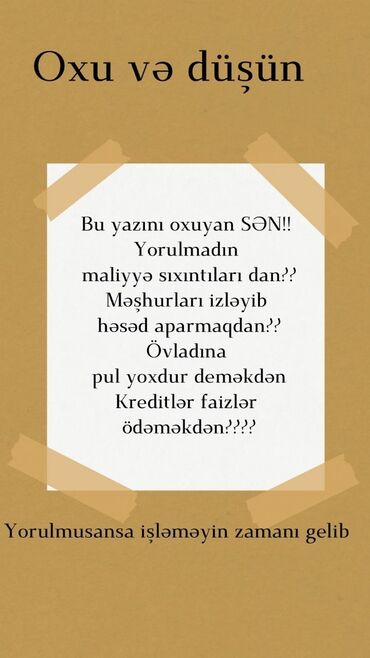 Административный персонал: Gəlir artırma və maliyyə çətinliklərindən çıxış üçün onlayn iş imkanı