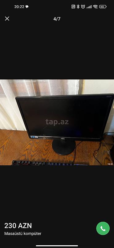 bakceldə internet paketləri: Masaüstü kompüter seti I3 2100 4gb ram gt 220 1gb 450w qida bloku — 4