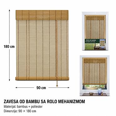 roll up mehanizam cena: KMT Zavese od bambusa prirodna boja rolo 295881 Bambus rolo-zavesa za — 1
