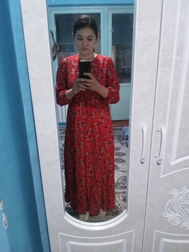 платье индийское: Детское платье, цвет - Красный, Новый