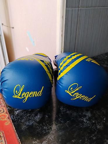 boks torbasi: Məhsul: Boks əlcəkləri – Adidas Legend (mavi/sarı) - İdman növü — 2