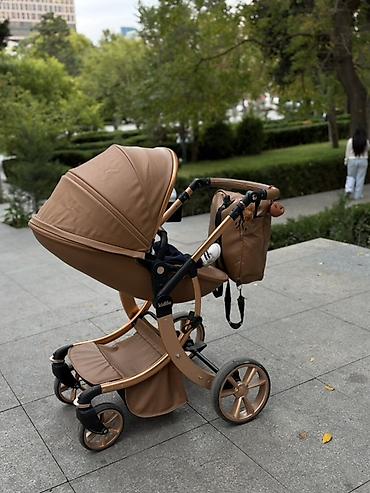 kidilo коляска 3 в 1: Kidilo uşaq arabası Zərif bej/qəhvəyi tonlarda dizayna malik uşaq — 3