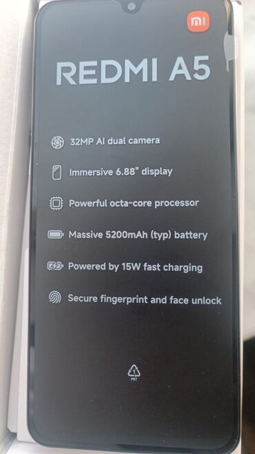 телефон fly с хорошим аккумулятором: Xiaomi Redmi A5 - 32MP AI ikili kamera - 6.88" immersiv ekran - Güclü