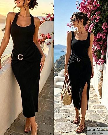 baletanke devojcice: Ribana midi haljina Emi Moda – Made in Italy - Elegantna, pripijena — 8