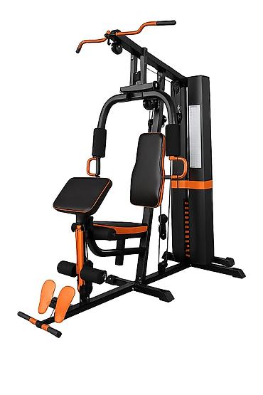 İdman və istirahət: Çoxfunksiyalı ev fitnes trenajoru – iki rəngli (qara-narıncı) dizayn — 1