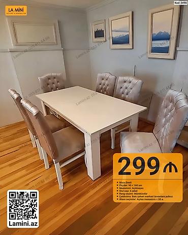 Мебель: Masa Dəsti – Kod: 3498 - Ölçülər: 90 × 160 sm - Mexanizm: Açılmayan - — 1