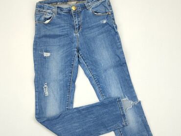 czarne jeansy rurki: Spodnie jeansowe, Reserved, 12 lat, 146/152, stan - Dobry