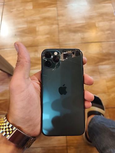 tilvizorlar 2 el: IPhone 11 Pro, 64 GB, Matte Midnight Green, Qırıq — 2