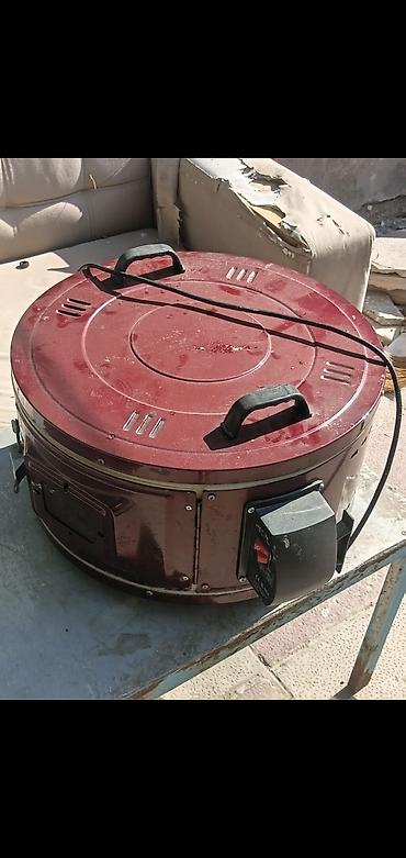 sac peci: Elektrik sac sobası (yuvarlaq), qapaqlı model. - Rəng: tünd qırmızı — 3