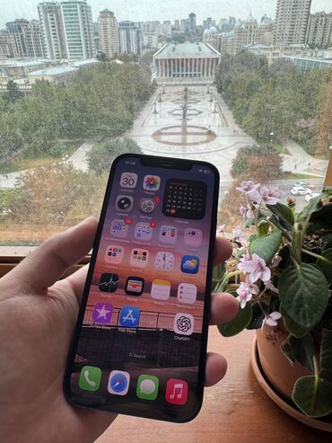 12 ayfon: IPhone 12, 256 GB, Göy, Face ID